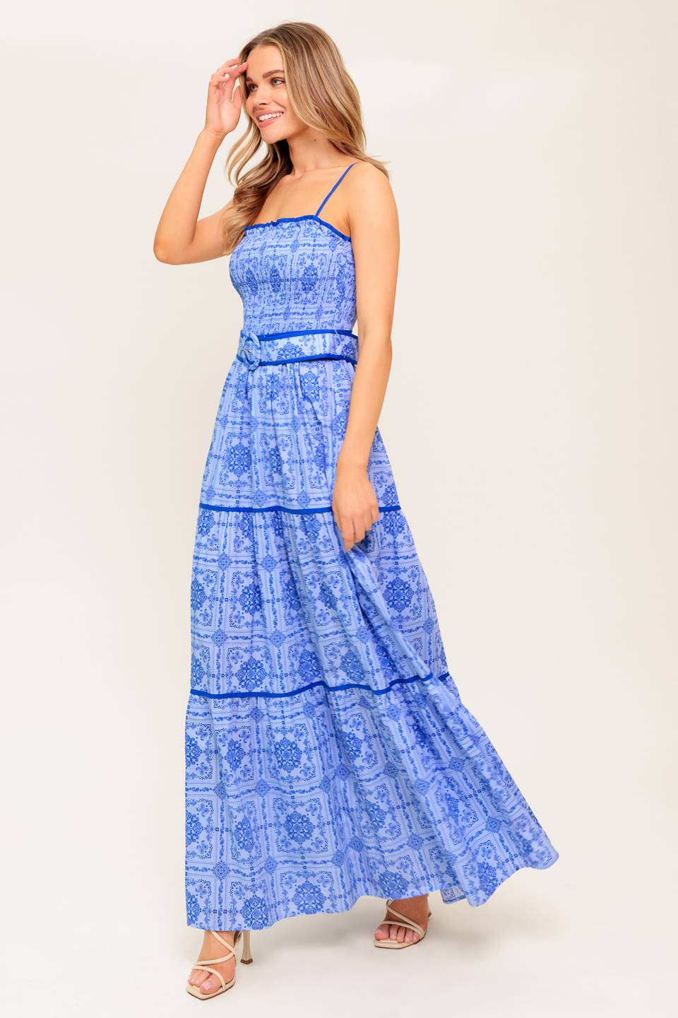 WAVES AND WHIMSY WOVEN MAXI DRESS - By Baano