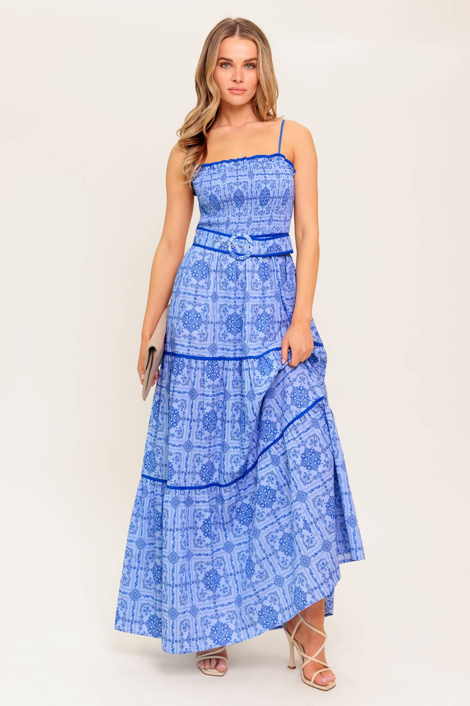 WAVES AND WHIMSY WOVEN MAXI DRESS - By Baano