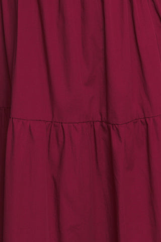 SUMMER GLOW BURGUNDY WOVEN MAXI DRESS - By Baano