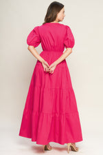 SUMMER GLOW FUCHSIA WOVEN MAXI DRESS Flying Tomato