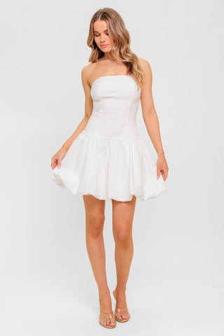 TWILIGHT WISH WOVEN TWILL MINI DRESS - By Baano
