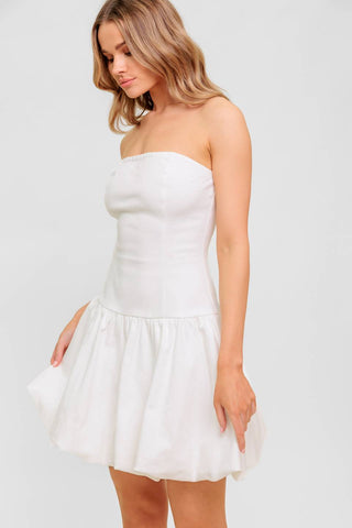 TWILIGHT WISH WOVEN TWILL MINI DRESS - By Baano