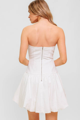 TWILIGHT WISH WOVEN TWILL MINI DRESS - By Baano