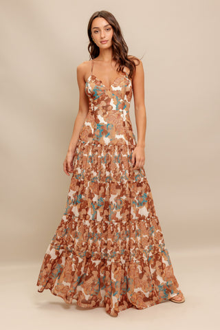EARTHEN ROMANCE WOVEN MAXI DRESS - By Baano