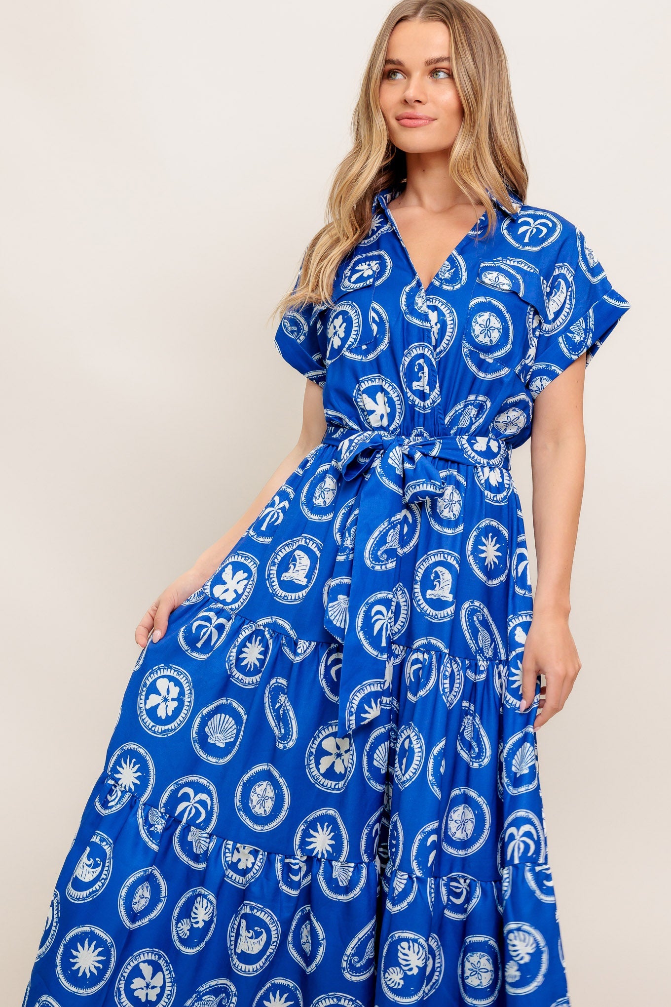 GREEK ISLE MEDALLION WOVEN MIDI DRESS - By Baano