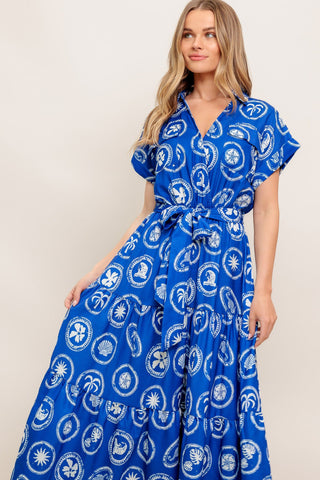 GREEK ISLE MEDALLION WOVEN MIDI DRESS - By Baano