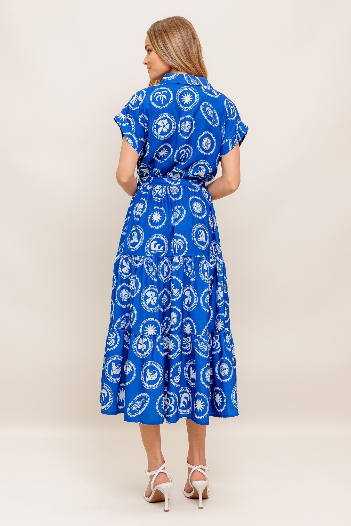 GREEK ISLE MEDALLION WOVEN MIDI DRESS - By Baano