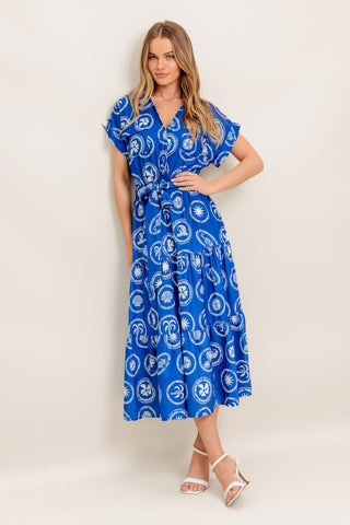 GREEK ISLE MEDALLION WOVEN MIDI DRESS - By Baano