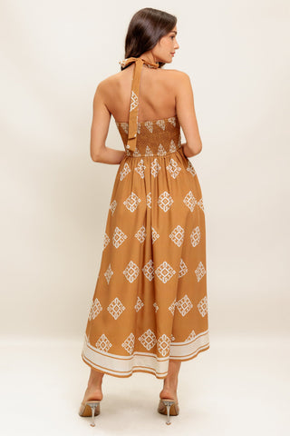 OASIS STORY WOVEN MIDI DRESS - By Baano