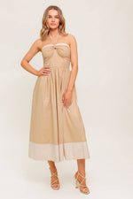 HYDRANGEA HAZE WOVEN MIDI DRESS - By Baano