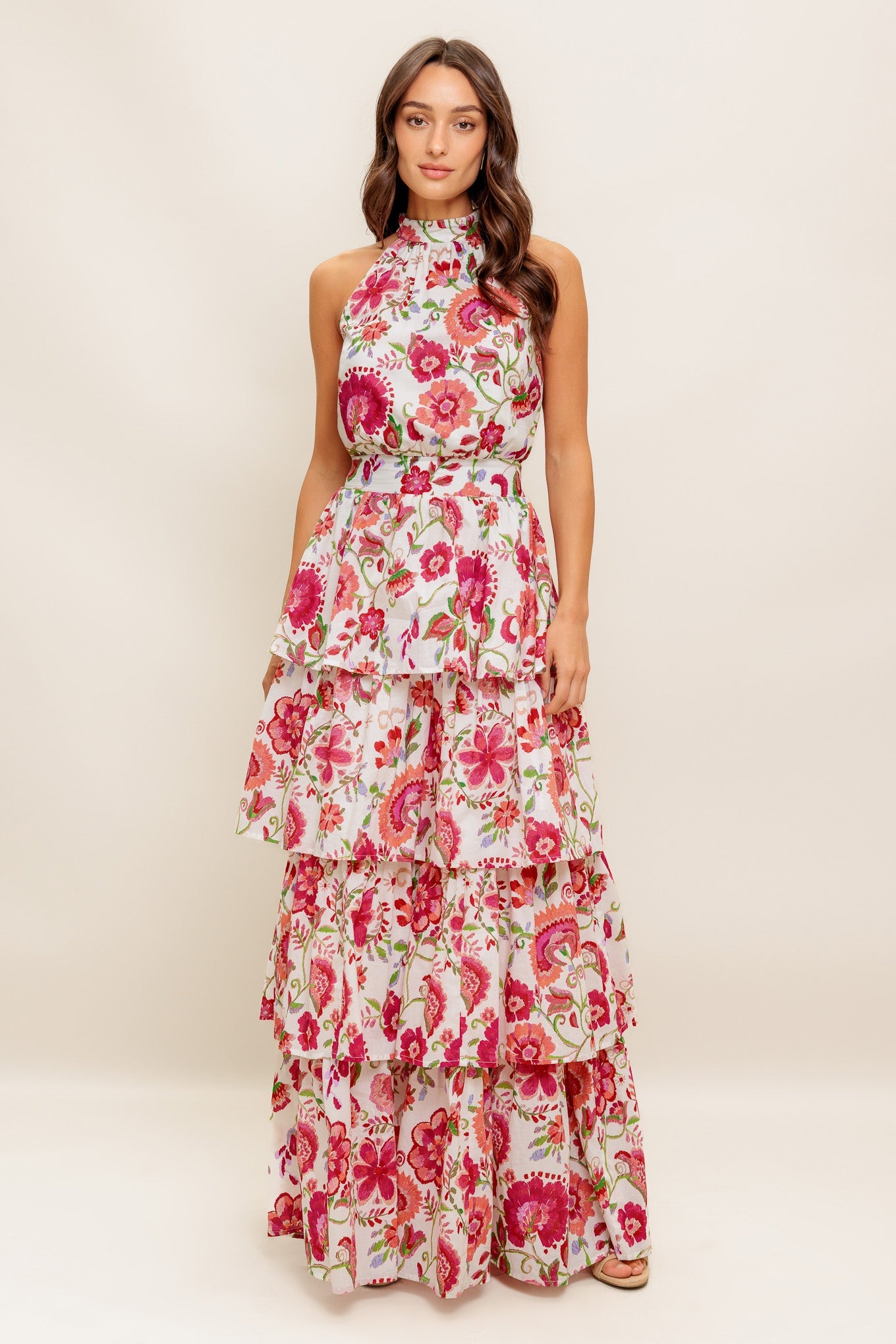 FLORAL RHAPSODY WOVEN MAXI DRESS - By Baano