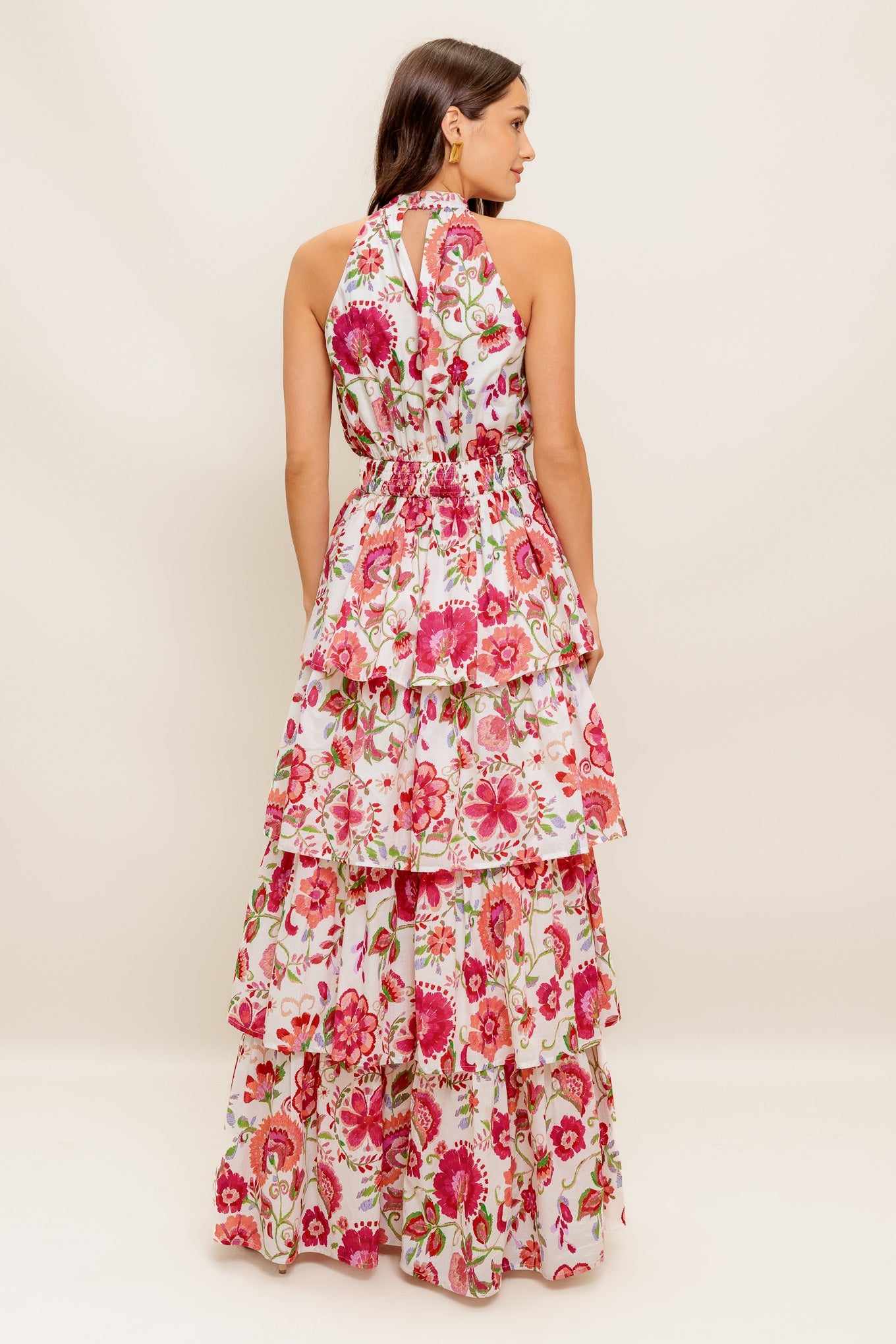 FLORAL RHAPSODY WOVEN MAXI DRESS - By Baano