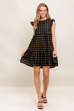 POLKA BREEZE WOVEN MINI DRESS - By Baano