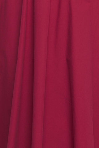 CRIMSON ROMANCE WOVEN MIDI DRESS