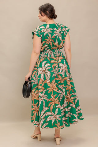 LUSH STILLNESS WOVEN MIDI DRESS - By Baano