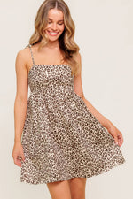 TOO SWEET LEOPARD WOVEN MINI DRESS - By Baano