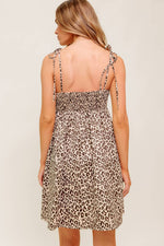 TOO SWEET LEOPARD WOVEN MINI DRESS - By Baano