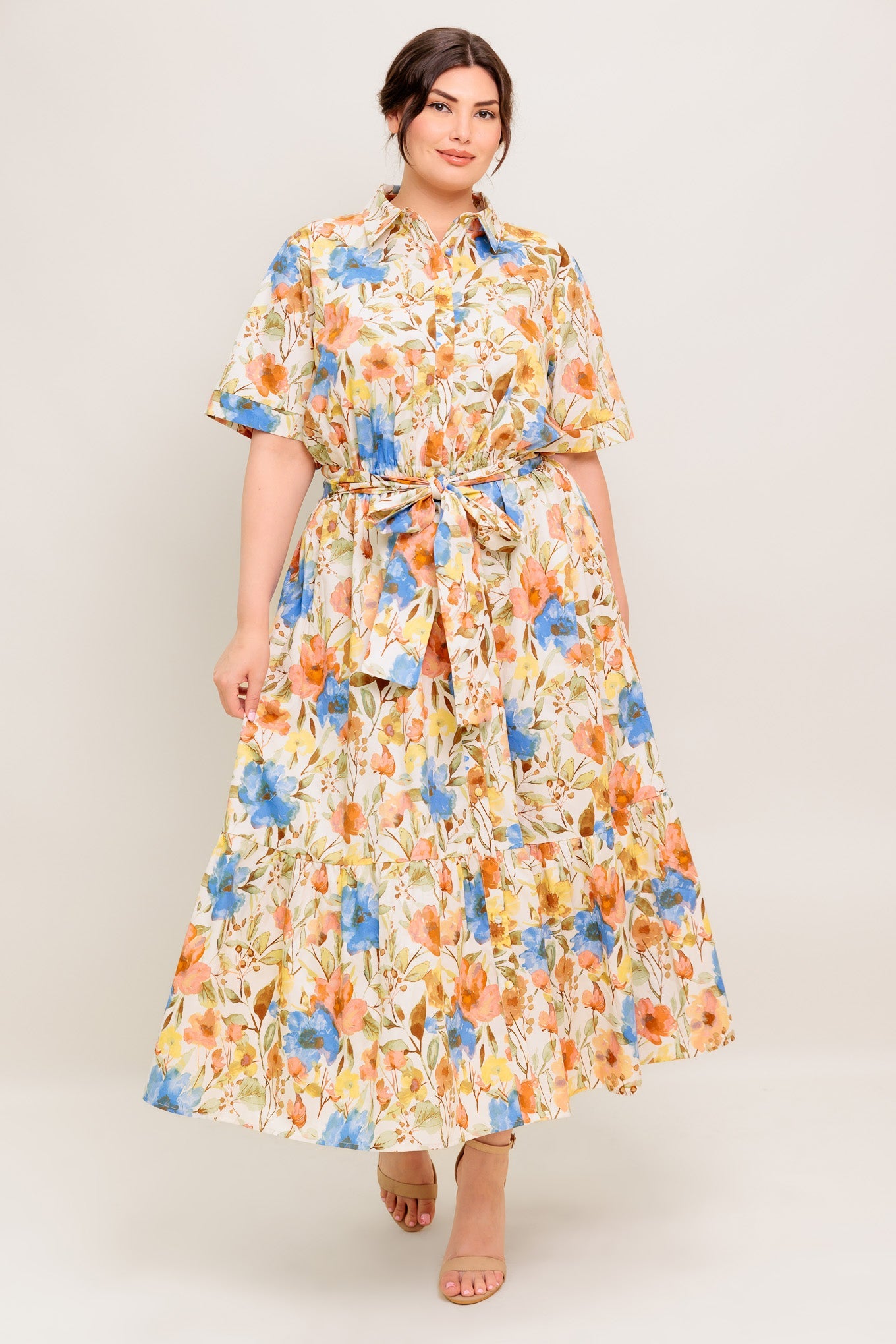 HAZEL DREAM IVORY WOVEN MIDI DRESS - By Baano