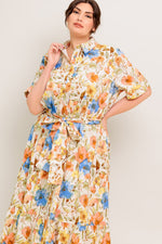 HAZEL DREAM IVORY WOVEN MIDI DRESS - By Baano