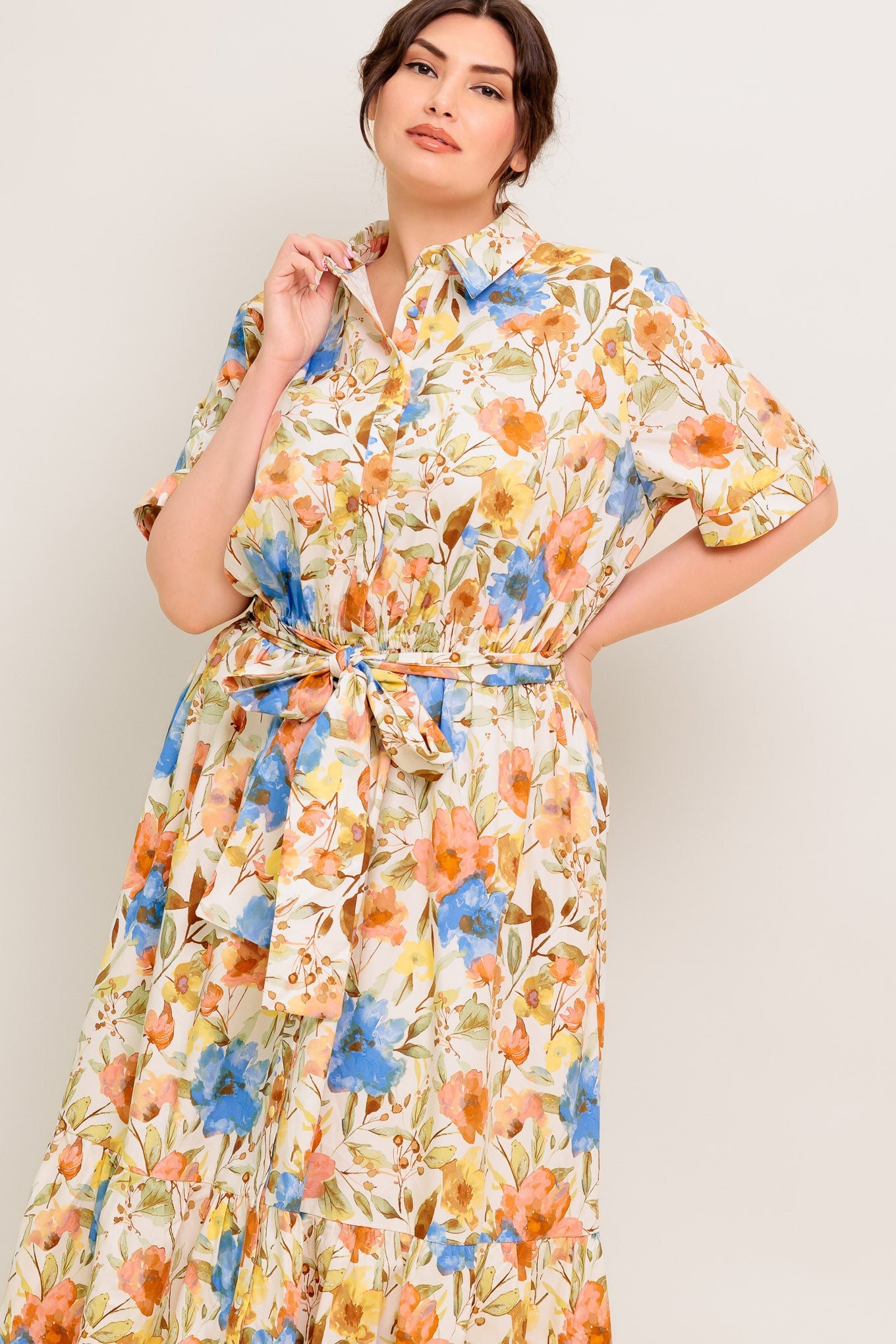 HAZEL DREAM IVORY WOVEN MIDI DRESS - By Baano