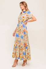 HAZEL DREAM IVORY WOVEN MIDI DRESS - By Baano