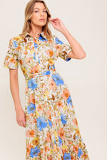 HAZEL DREAM IVORY WOVEN MIDI DRESS - By Baano