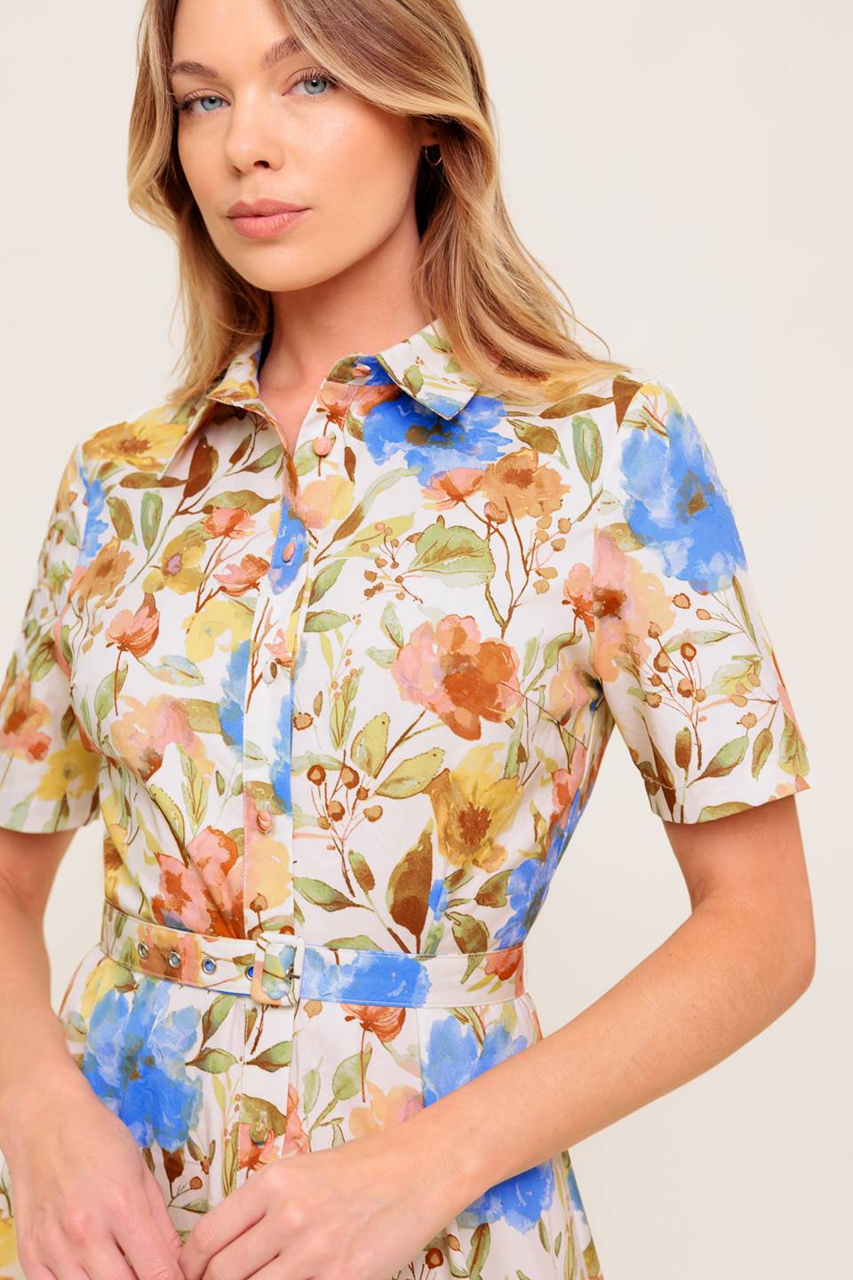 HAZEL DREAM IVORY WOVEN MIDI DRESS - By Baano