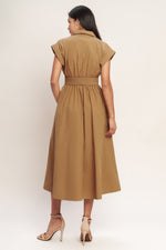 LOVE YOU MORE WOVEN MIDI DRESS