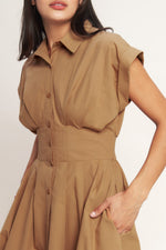 LOVE YOU MORE WOVEN MIDI DRESS