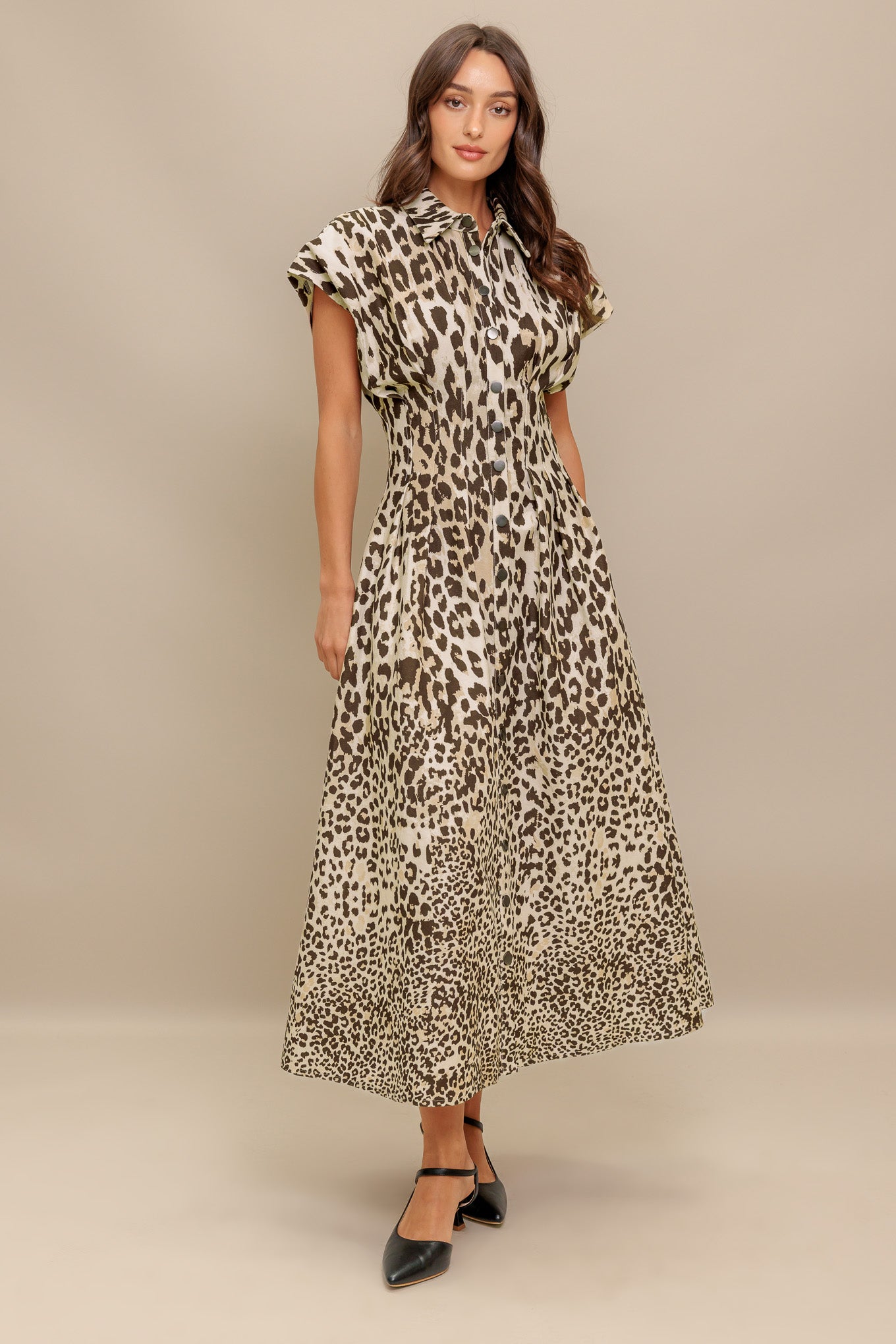 ROAR MODE WOVEN MIDI DRESS - By Baano