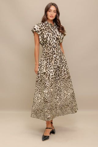 ROAR MODE WOVEN MIDI DRESS - By Baano