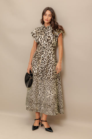 ROAR MODE WOVEN MIDI DRESS - By Baano
