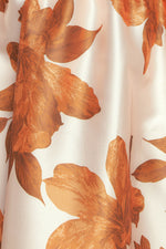 AUTUMNAL FLORAL WOVEN MIDI DRESS - By Baano