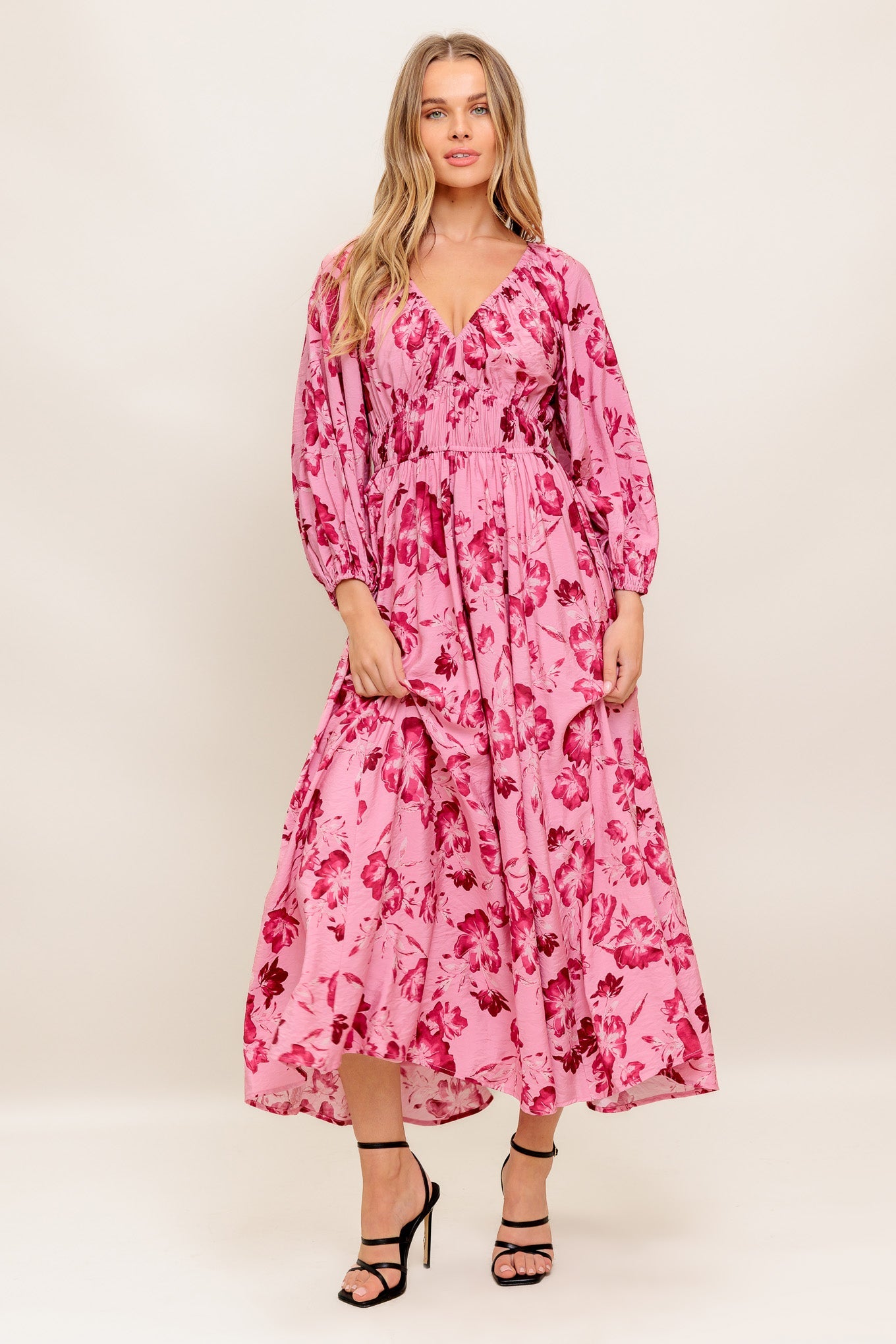 HONEY BUN MOUVE WOVEN MIDI DRESS - By Baano