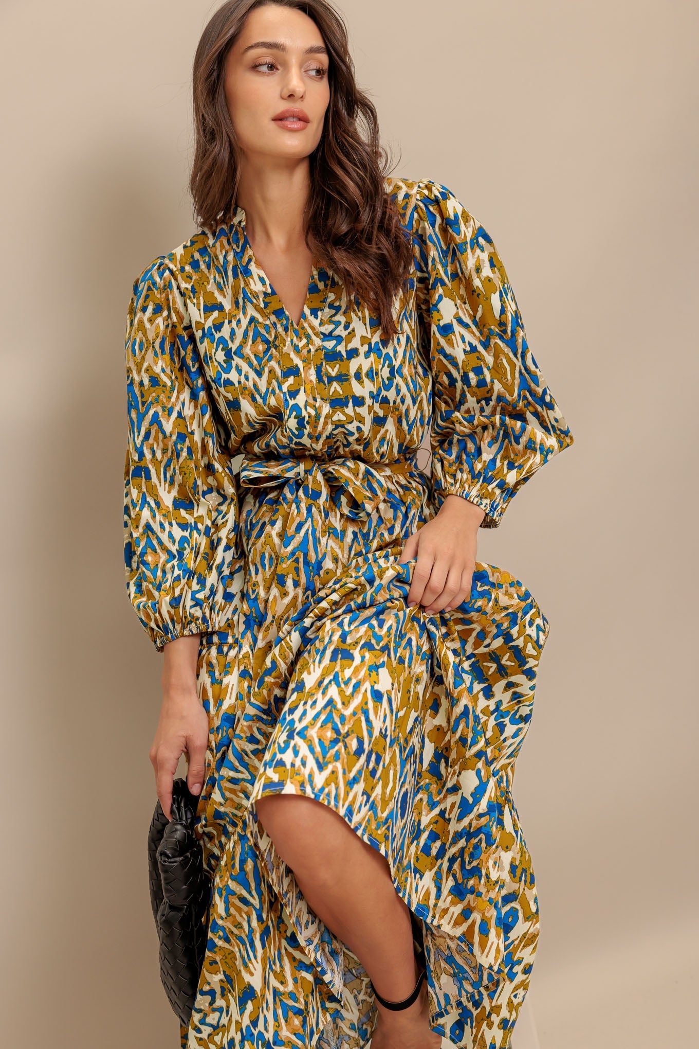 TERRA VISION WOVEN MIDI DRESS - By Baano