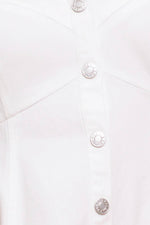 NATURE’S TOUCH WHITE WOVEN MIDI DRESS - By Baano