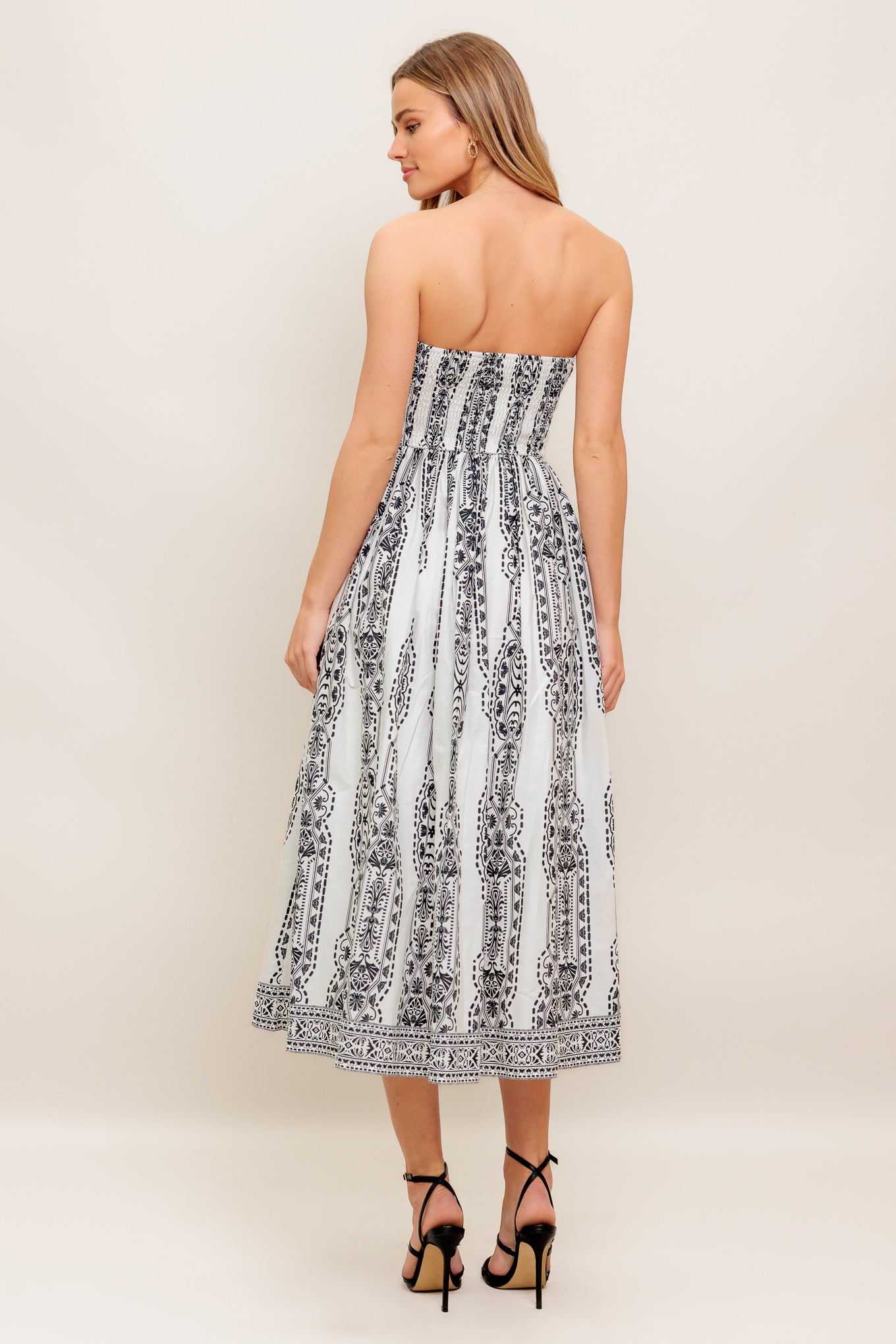SUMMER SILHOUETTE WOVEN MIDI DRESS - By Baano