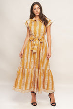 DESERT BLOOM WOVEN MIDI DRESS - By Baano