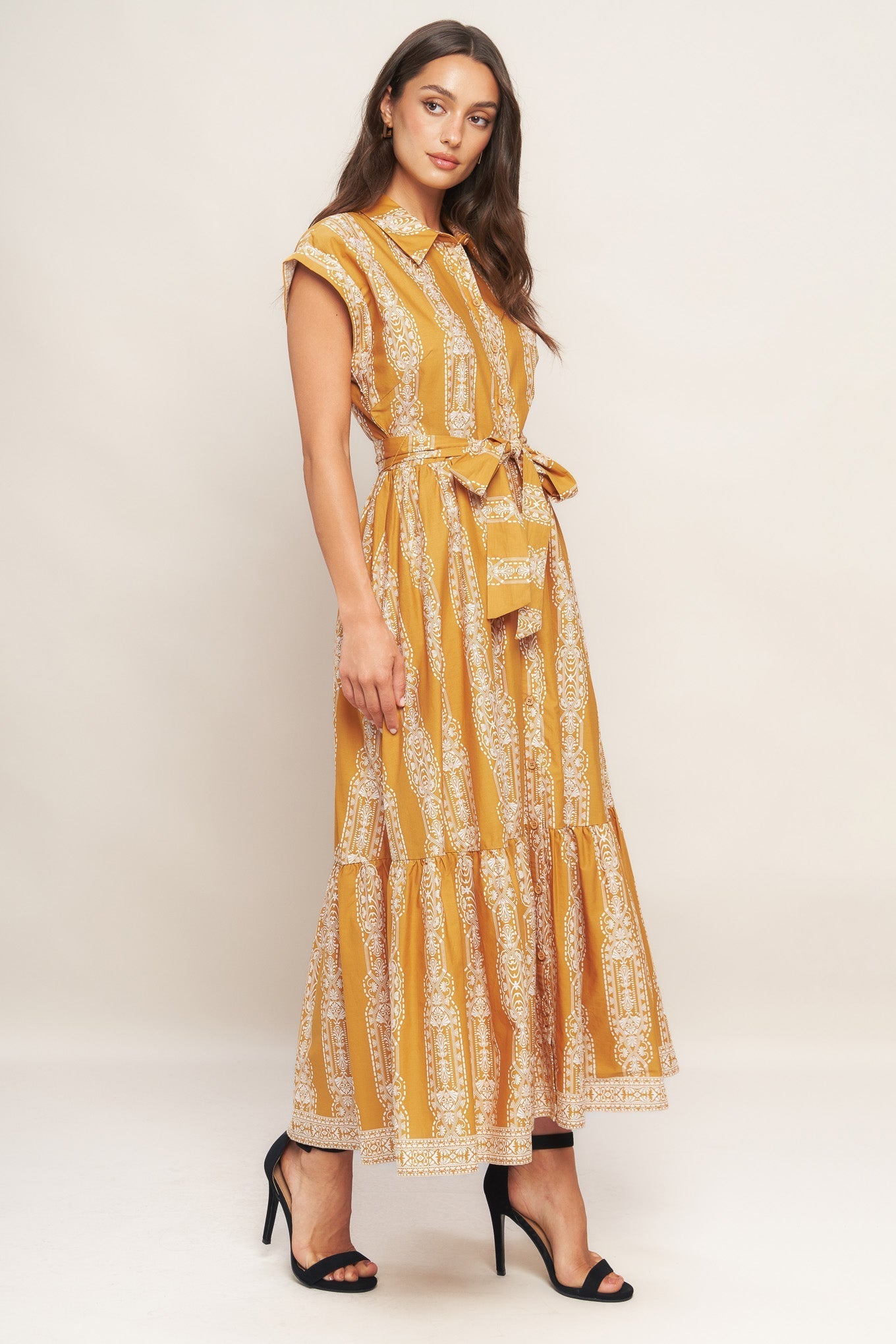 DESERT BLOOM WOVEN MIDI DRESS - By Baano