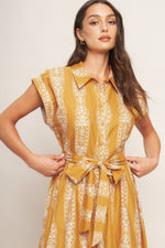 DESERT BLOOM WOVEN MIDI DRESS - By Baano