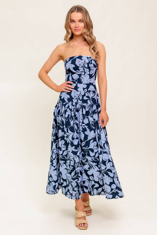 SMILES ARE CONTAGIOUS WOVEN MIDI DRESS - By Baano