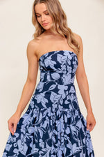 SMILES ARE CONTAGIOUS WOVEN MIDI DRESS