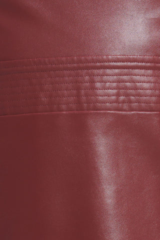 RUNWAY TREND FAUX LEATHER MIDI DRESS - By Baano