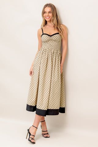 POLKA PASSION WOVEN MAXI DRESS - By Baano