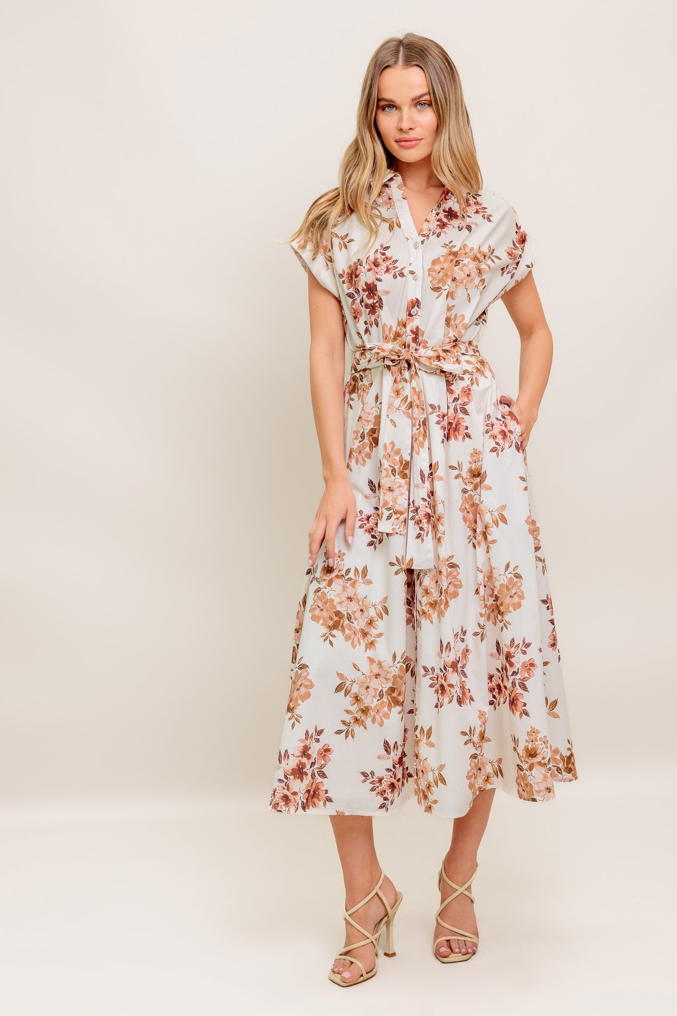 MAPLE GARDEN WOVEN MIDI DRESS - By Baano