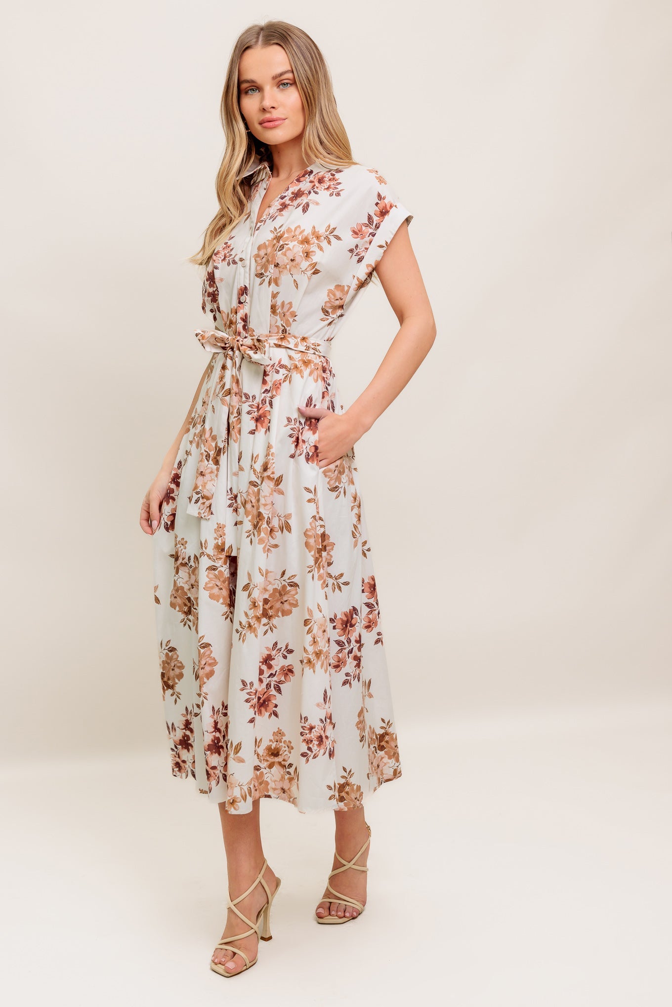 MAPLE GARDEN WOVEN MIDI DRESS - By Baano