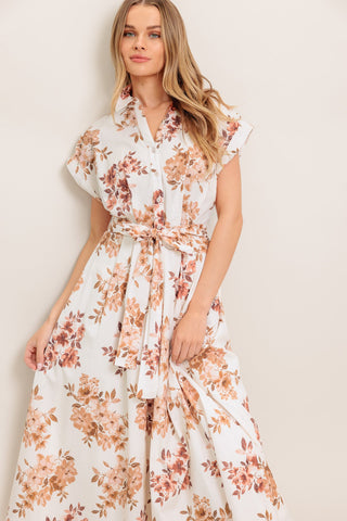 MAPLE GARDEN WOVEN MIDI DRESS - By Baano