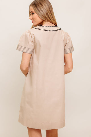 CALM SILHOUETTE WOVEN MINI DRESS - By Baano