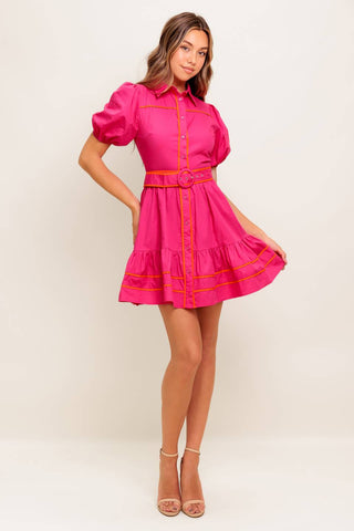 PARADISE FOUND WOVEN MINI DRESS - By Baano