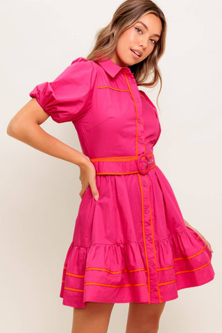 PARADISE FOUND WOVEN MINI DRESS - By Baano